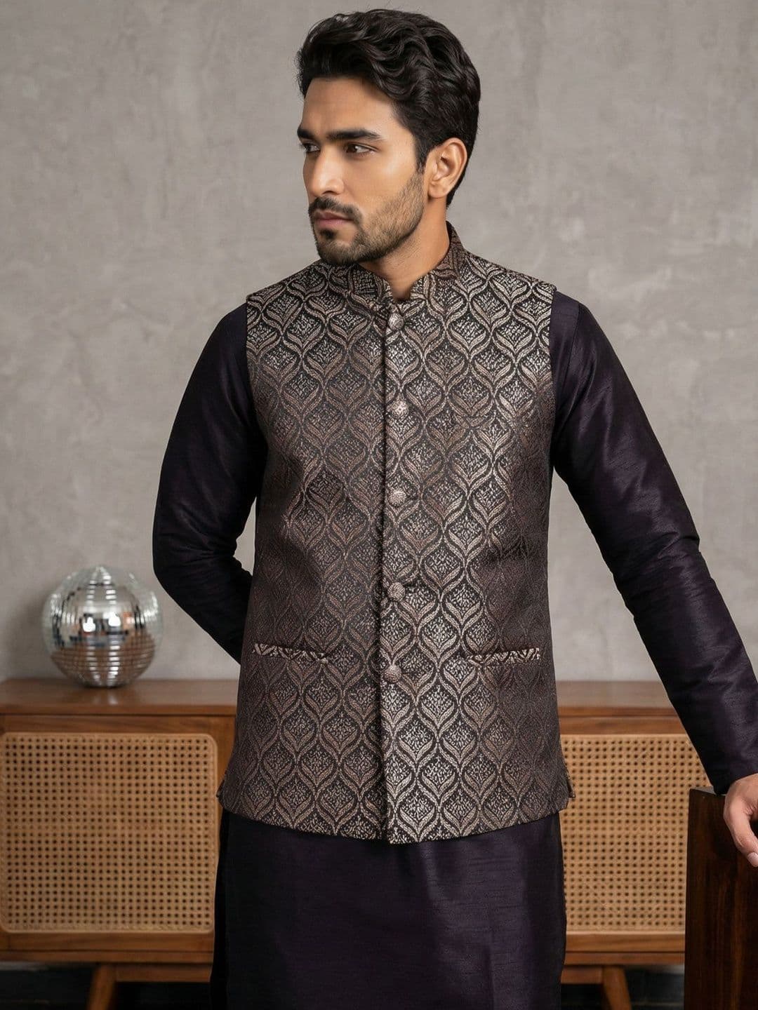 Jompers Mandarin Collared Nehru Jackets - view 1