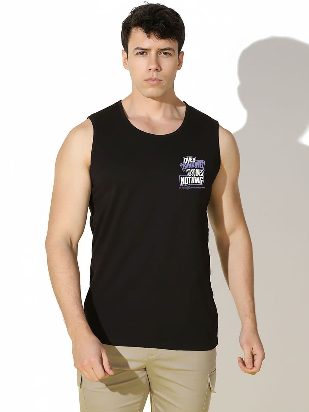 SLOWLORIS Printed Assorted Cotton Gym Vest - view 1