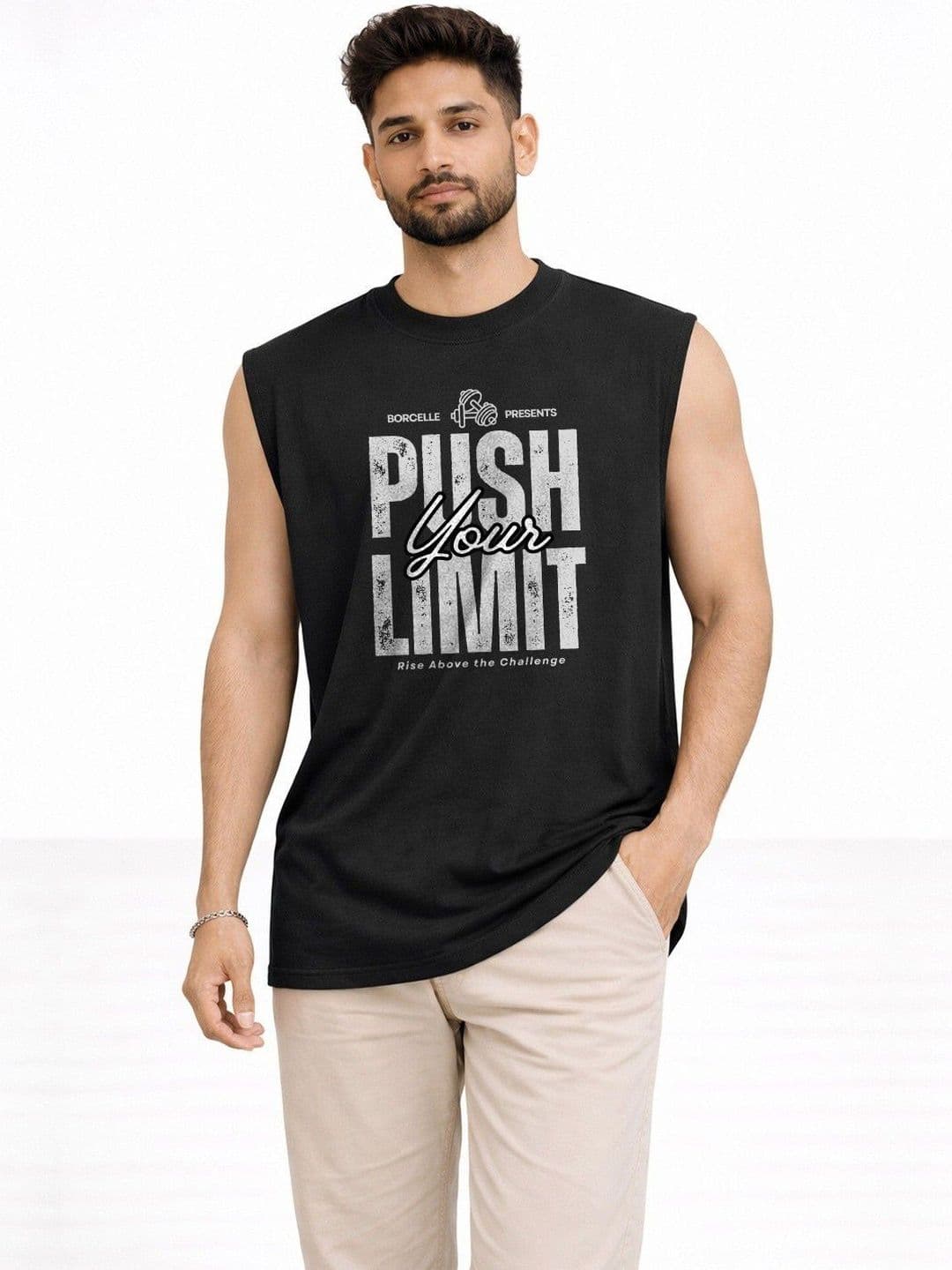 Organic Chics Printed Cotton Gym Vest - view 1