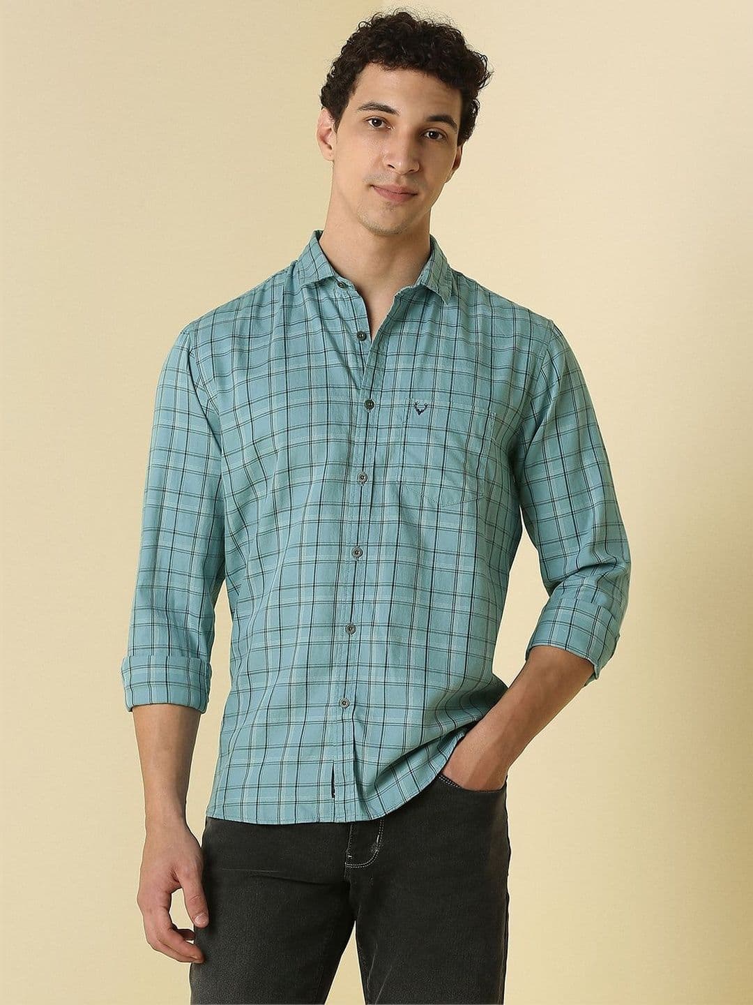 Allen Solly Men Windowpane Checks Checked Casual Shirt - view 1