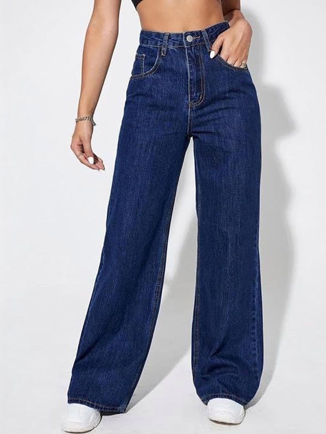 Belvog Women Wide Leg High-Rise Stretchable Jeans - view 1