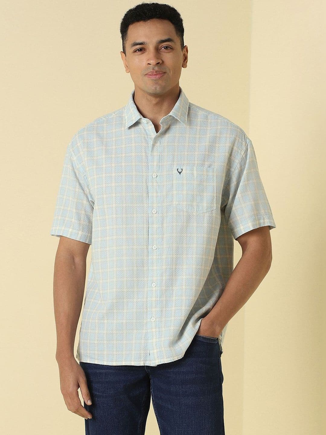 Allen Solly Men Windowpane Checks Checked Casual Shirt - view 1
