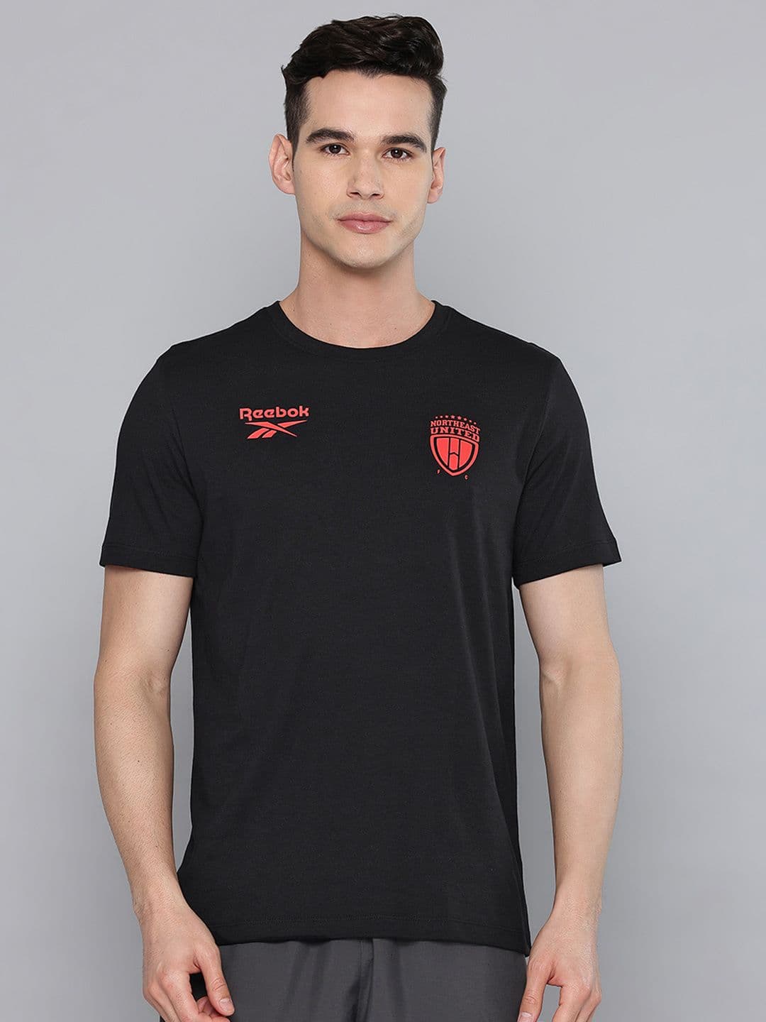 Reebok Brand Logo Printed Pure Cotton T-shirt - view 1