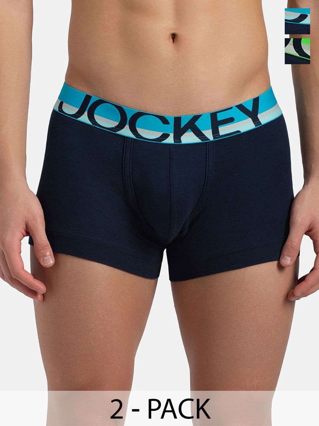 Jockey Pack of 2 Super Combed Cotton Rib Solid Trunk With Ultrasoft Waistband - FP03 - view 1