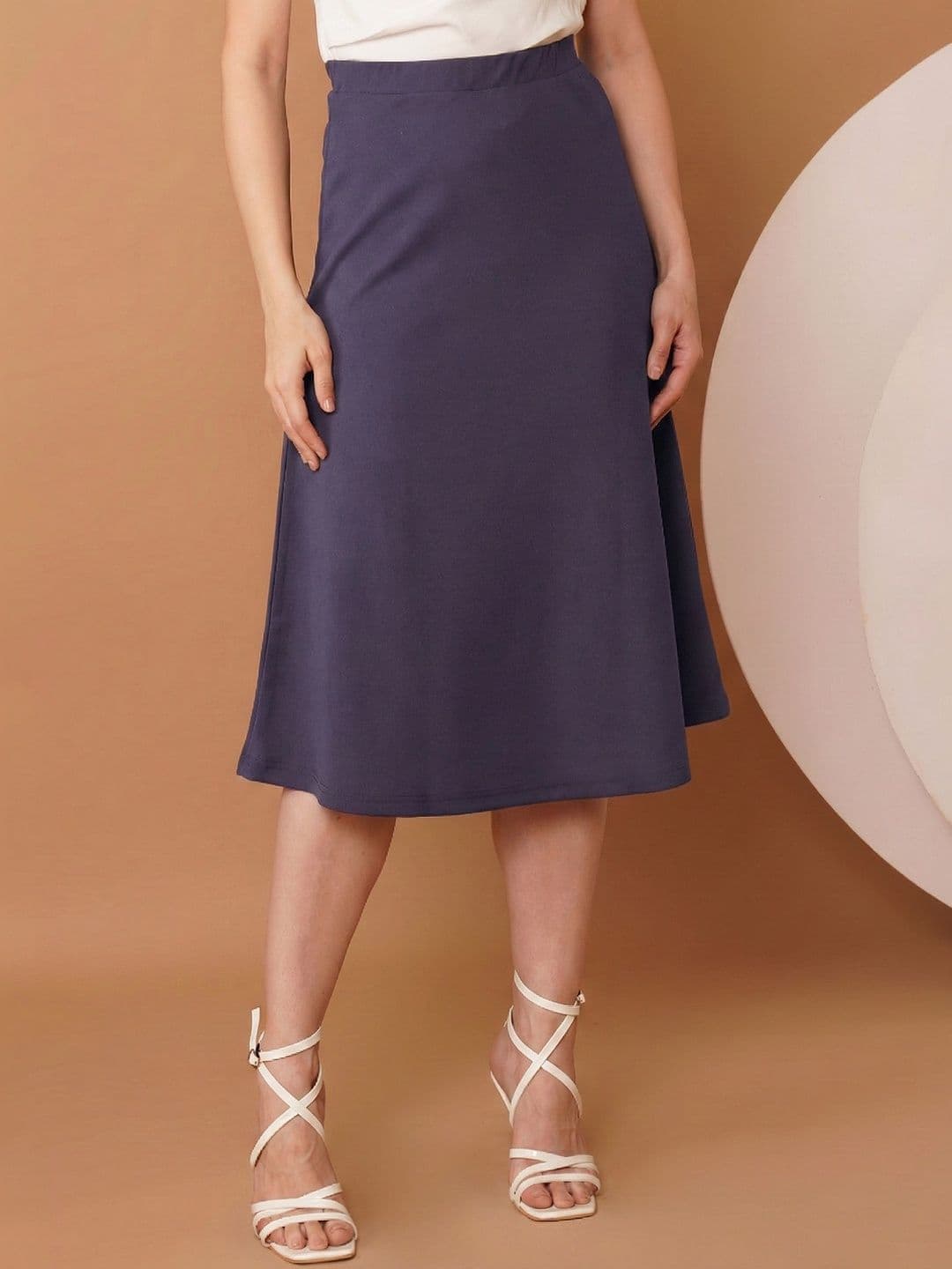 Chemistry Women Scuba Midi A-Line Skirt - view 1