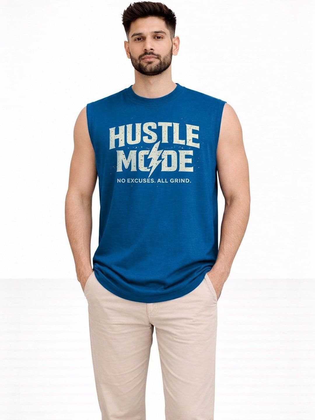 Organic Chics Printed Cotton Gym Vest - view 1