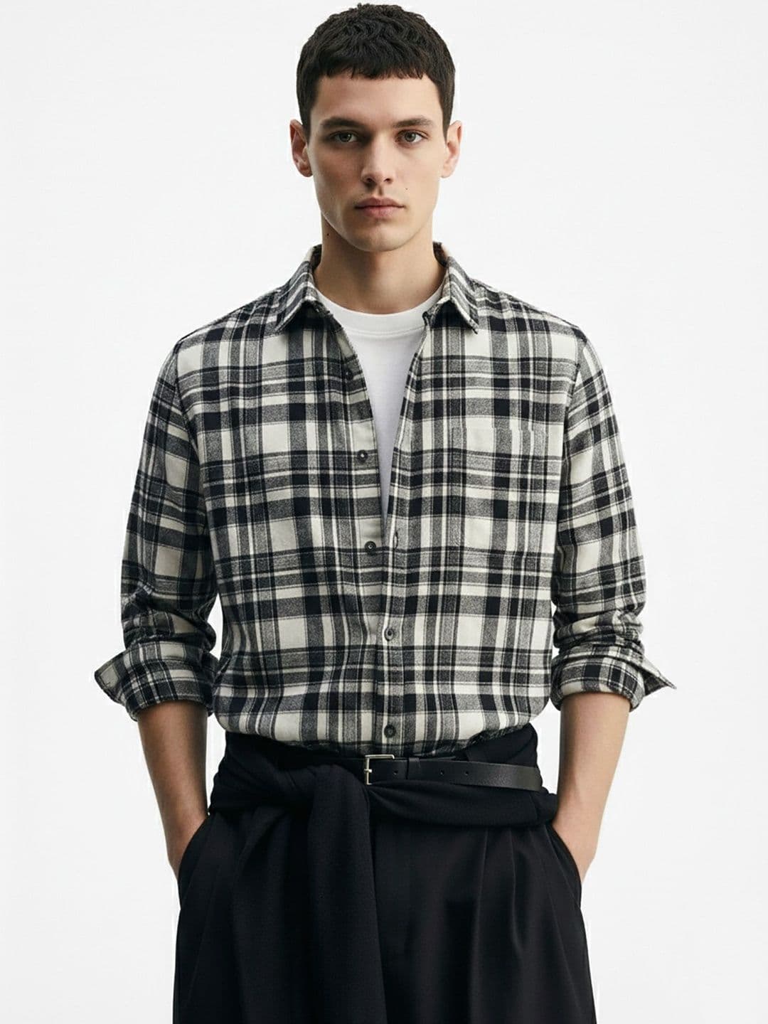MISCHIEF MONKEY Men Classic Tartan Checks Checked Casual Shirt - view 1