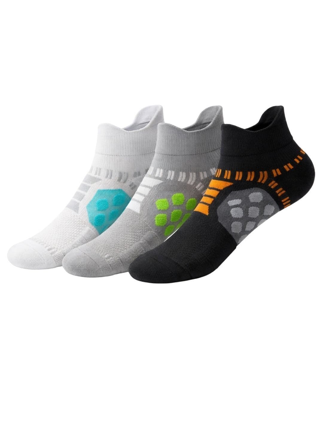 iSWEVEN Unisex Pack of 3 Cotton Blend Patterned Ankle Length Socks - view 1