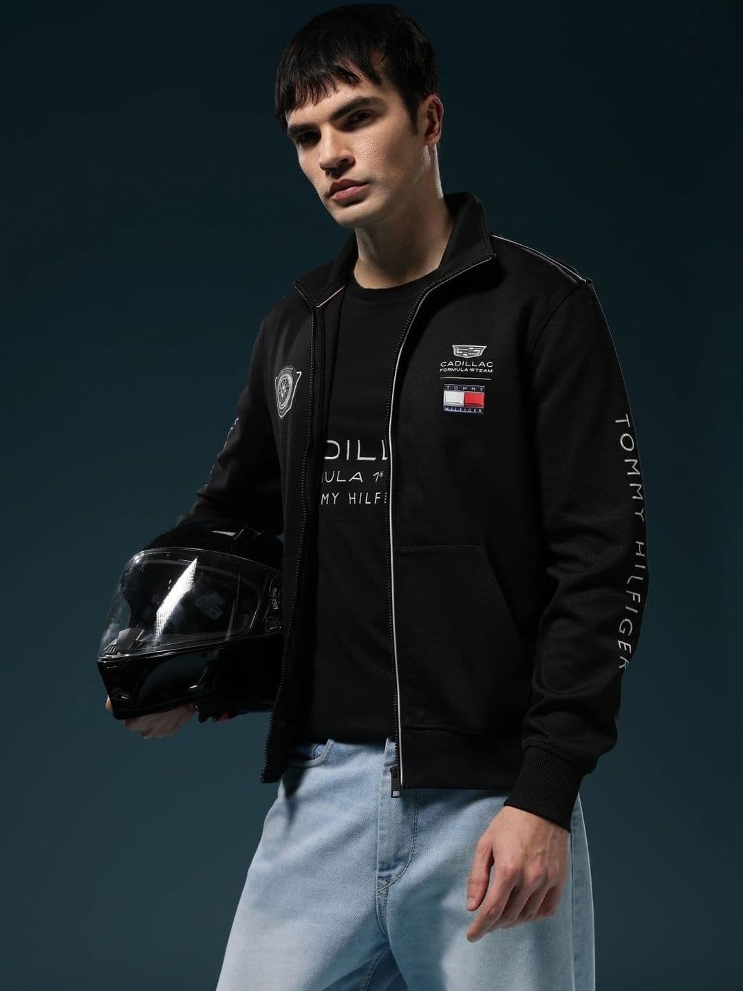 Tommy Hilfiger F1 Cadillac Typographic Regular Fit Cotton Jacket - view 1