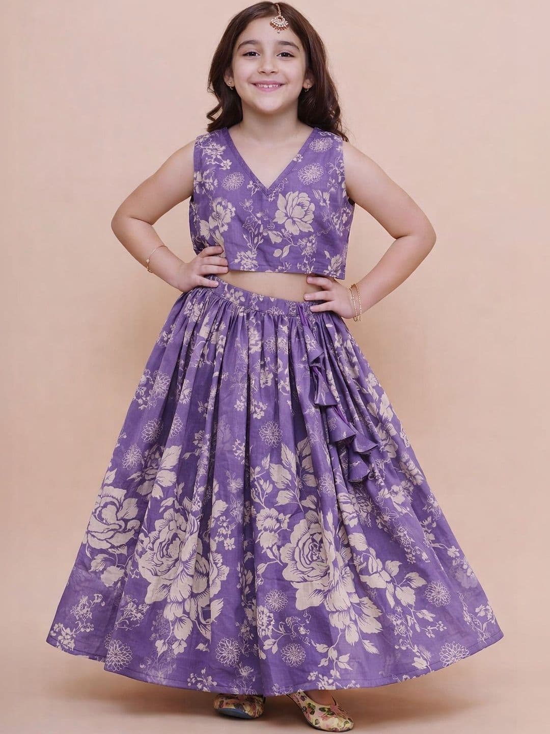 KATRODIYA ENTERPRISE Girls Printed Semi-Stitched Lehenga & - view 1