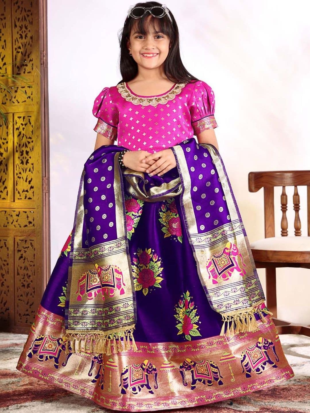 satyamfab Girls Ready to Wear Lehenga & Blouse With Dupatta - view 1
