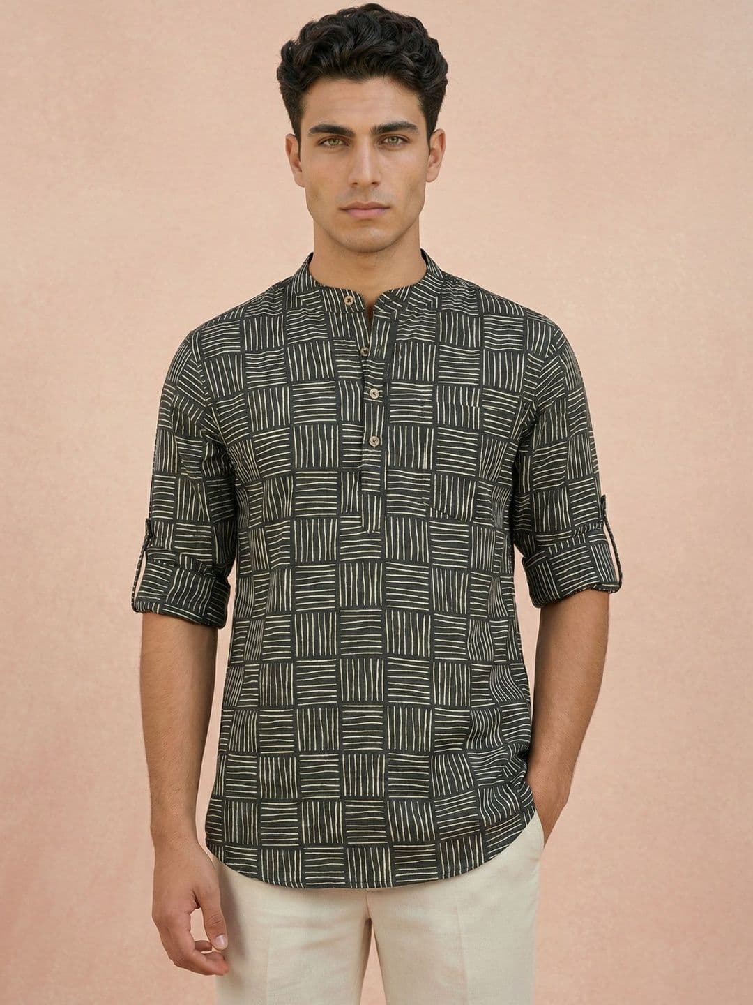 Anouk Mirage Men Geometric Printed Kurta - view 1
