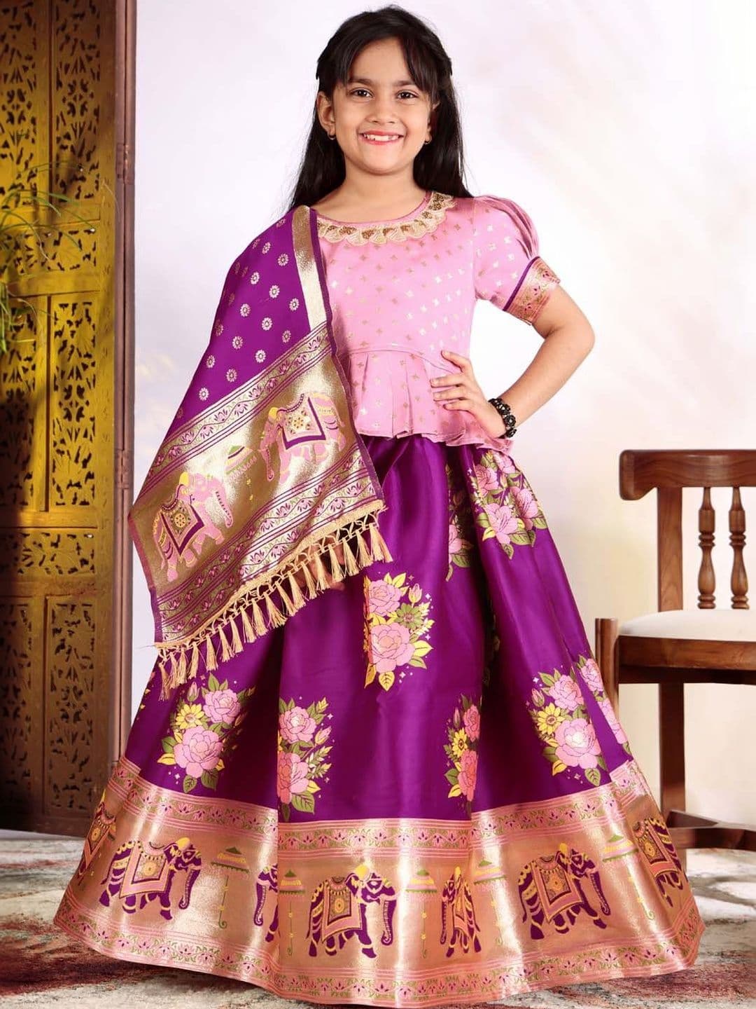 satyamfab Girls Ready to Wear Lehenga & Blouse With Dupatta - view 1