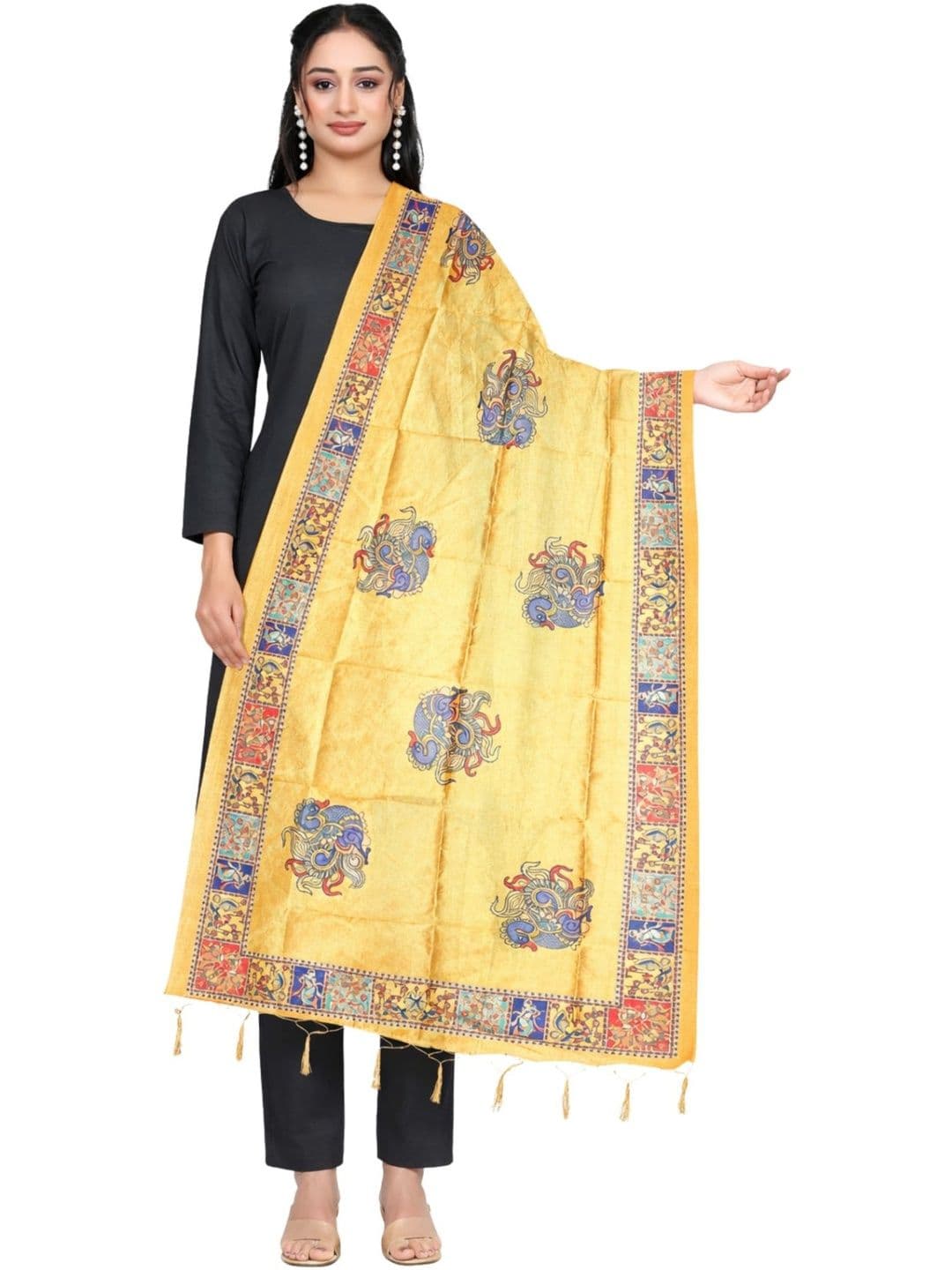 Kemza Printed Kalamkari Dupatta - view 1