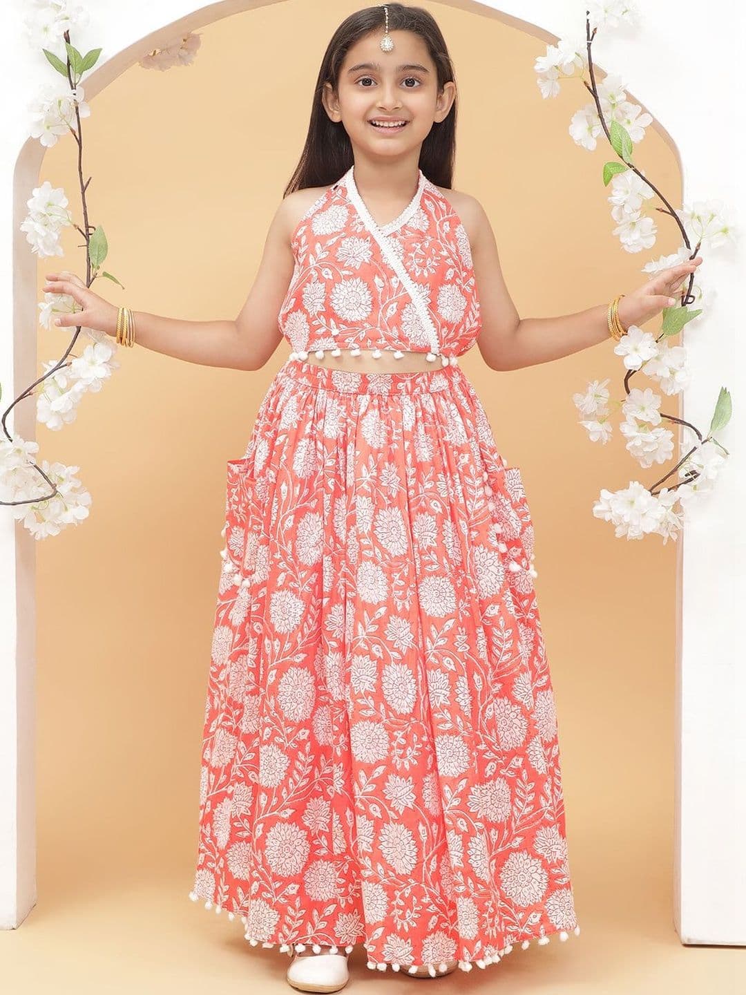 Modish Couture Girls Printed Ready to Wear Lehenga & - view 1