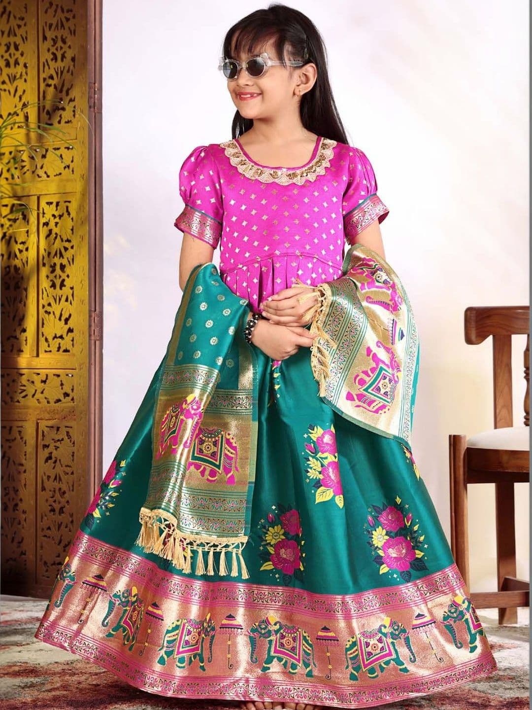 satyamfab Girls Ready to Wear Lehenga & Blouse With Dupatta - view 1