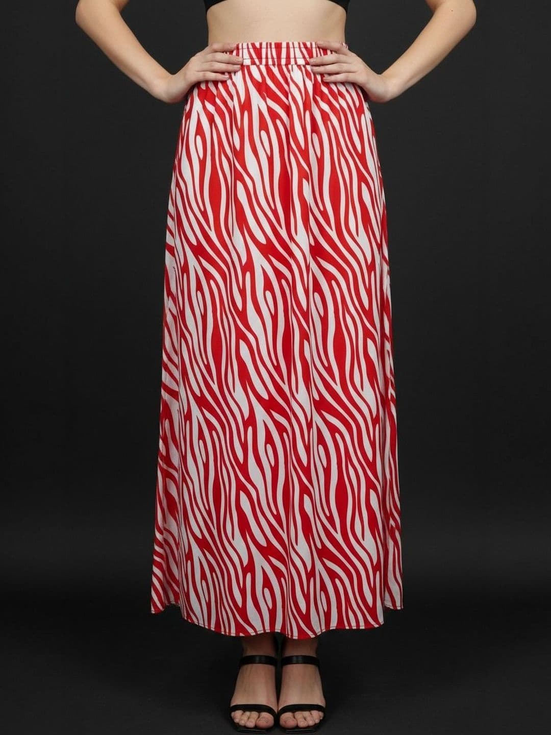 Vagisha Women Abstract Maxi Flared Skirt - view 1