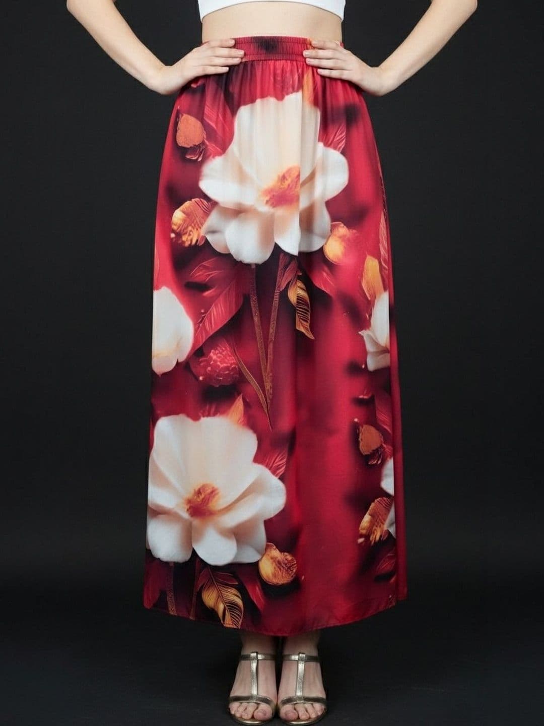 Vagisha Women Abstract Maxi Flared Skirt - view 1