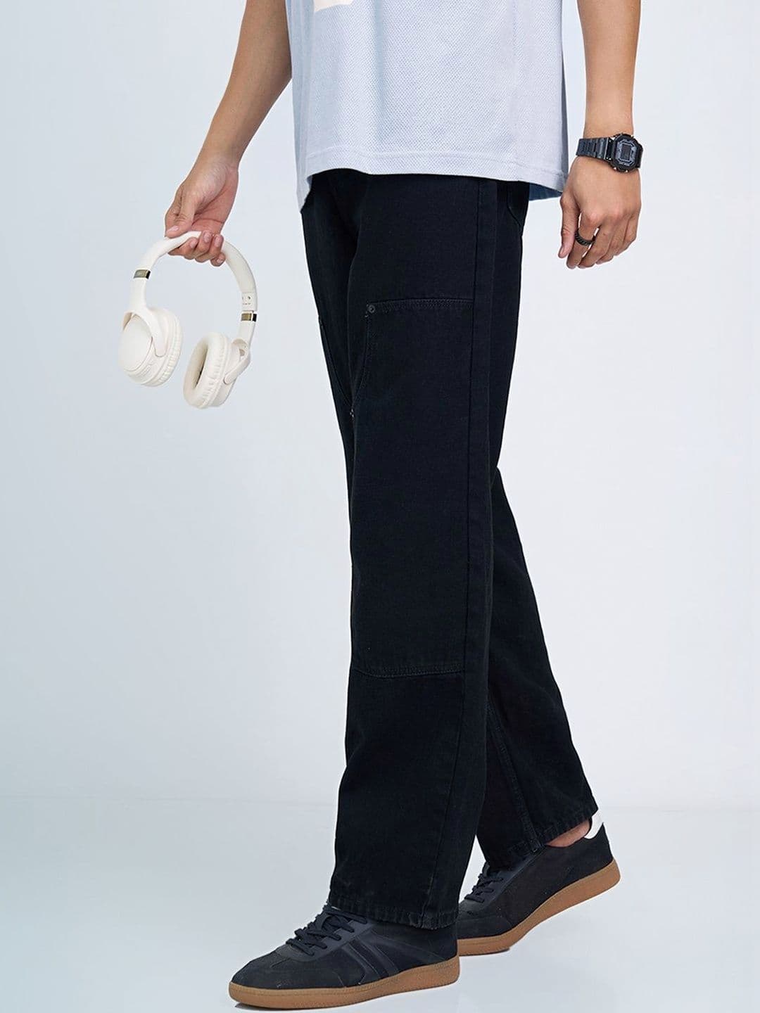 People Men Relaxed Fit Mid-Rise Stretchable Jeans - view 1