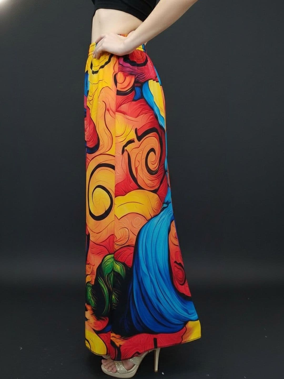 Vagisha Women Abstract Maxi Flared Skirt - view 1