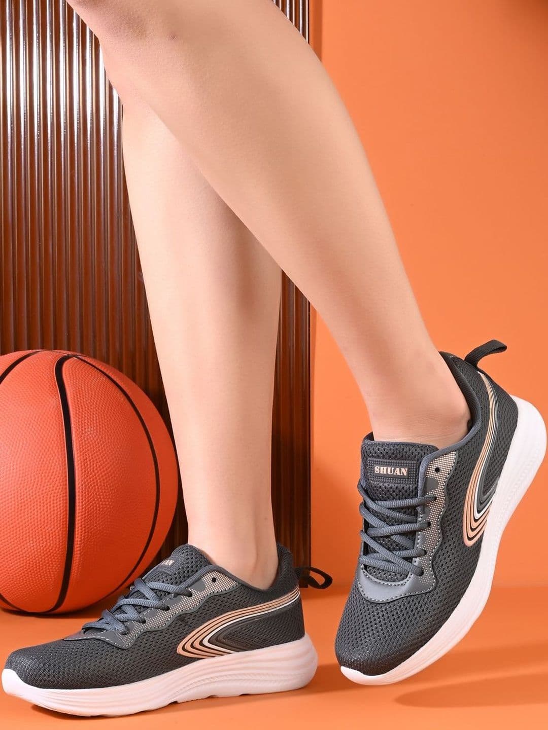 SHUAN Women Mesh Running Non-Marking Shoes - view 1