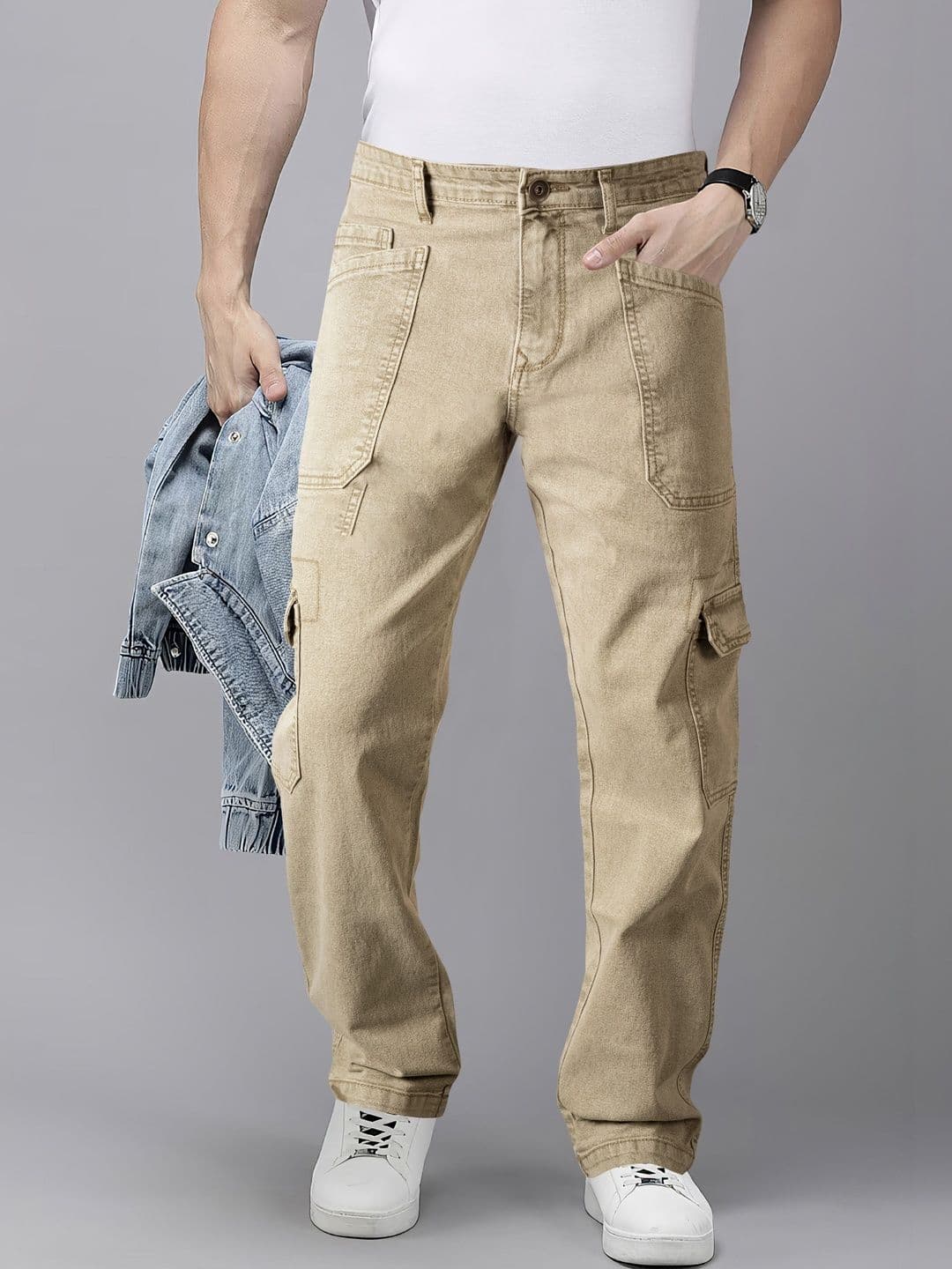 RIG BONE Men Loose Relaxed Fit Mid-Rise Stretchable Jeans - view 1