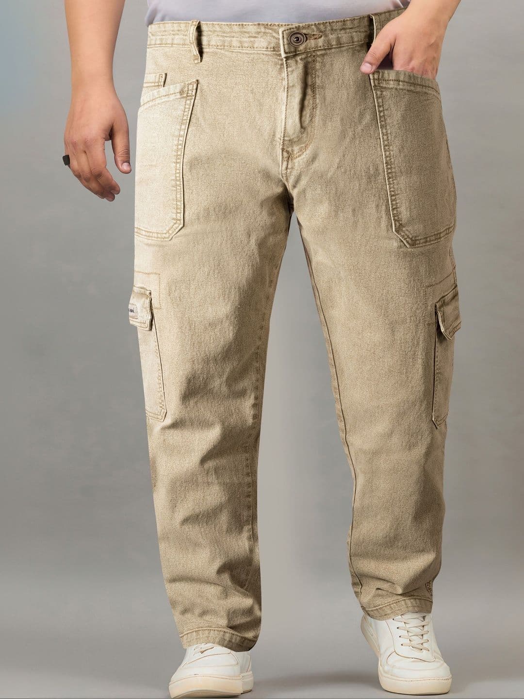 RIG BONE Men Loose Relaxed Fit Mid-Rise Light Fade Stretchable Jeans - view 1
