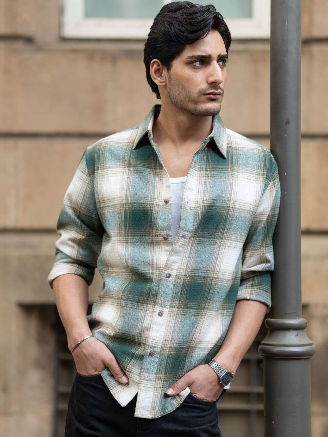 Powerlook Men Tartan Checks Checked Casual Shirt - view 1