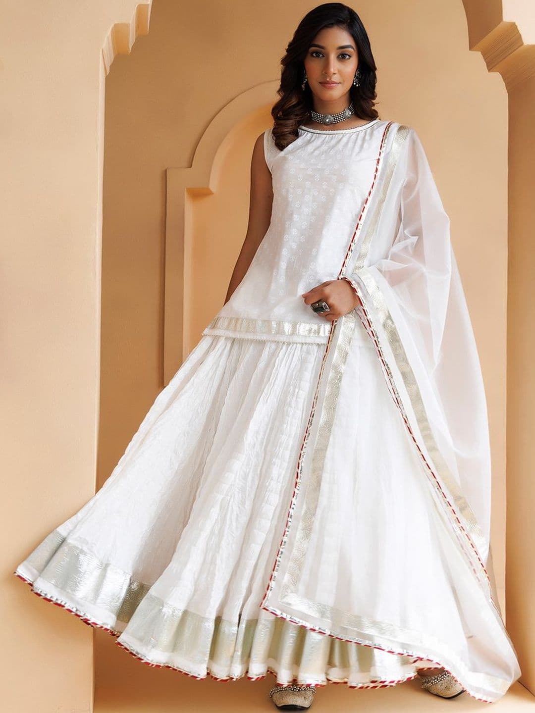 Geroo Luxe Embroidered Ready to Wear Lehenga & Blouse With Dupatta - view 1