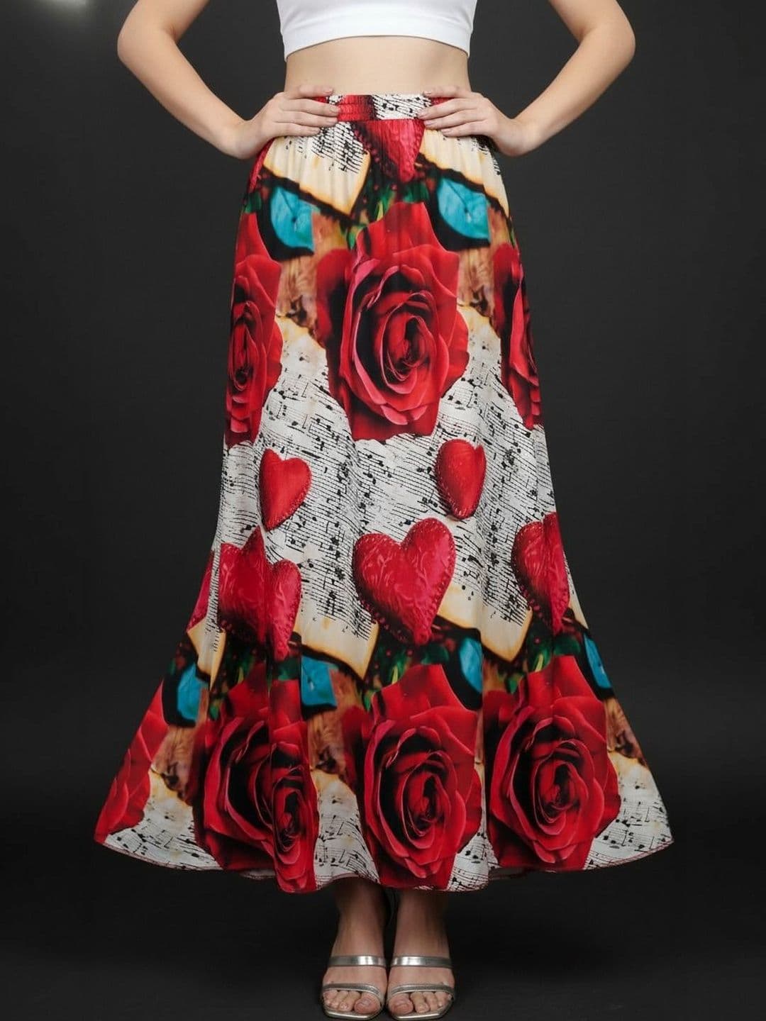 Vagisha Women Abstract Maxi Flared Skirt - view 1
