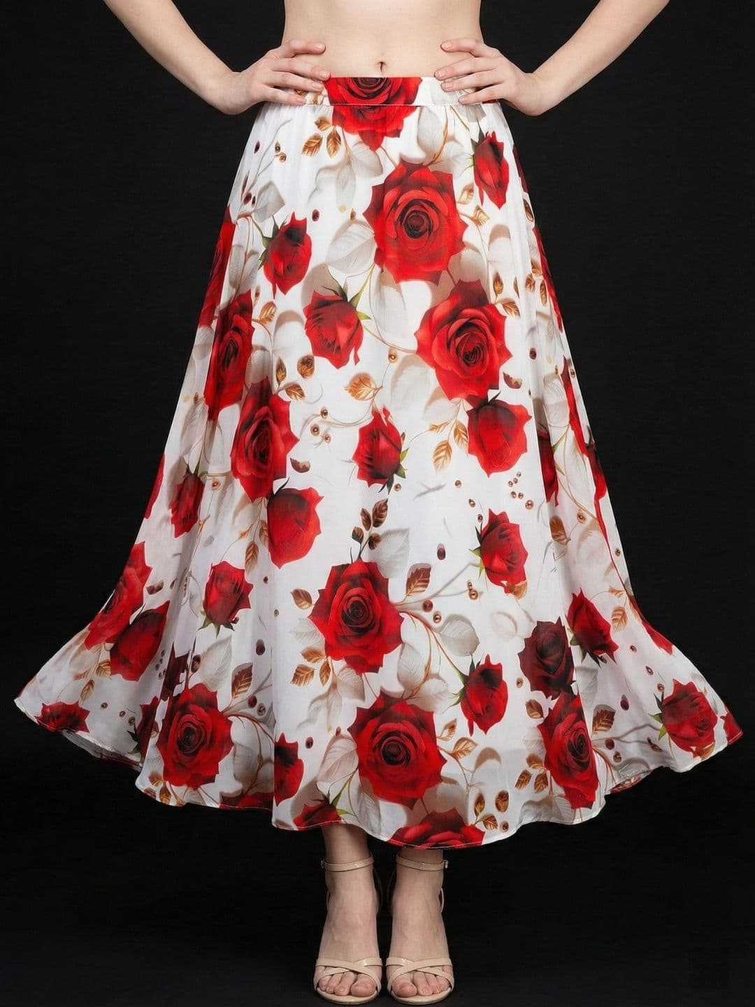Vagisha Women Abstract Maxi Flared Skirt - view 1