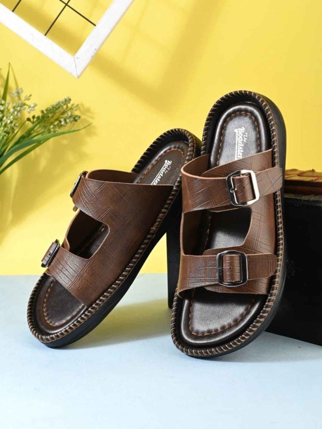 The Roadster Lifestyle Co Men Double Strap Open Comfort Sandals - view 1
