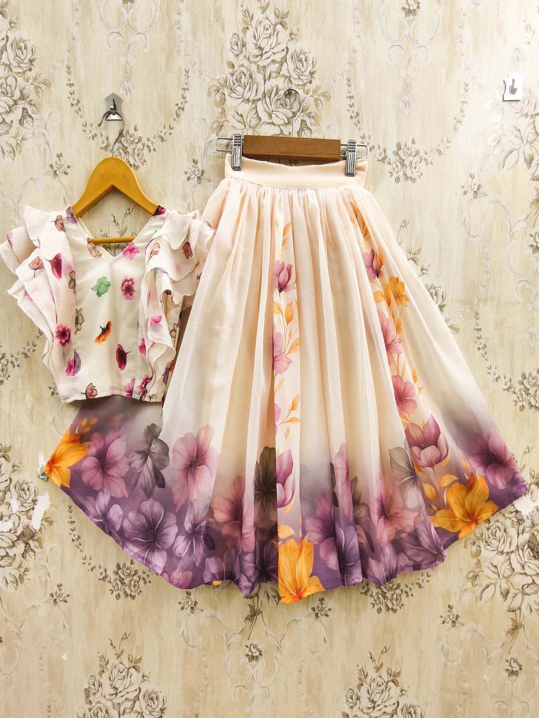 JOVK DESIGN Kalamkari Tilak Printed Lehenga Choli - view 1