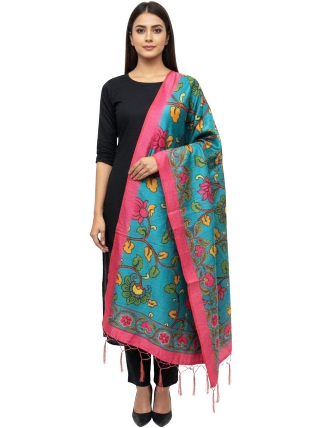 SEKMANY Printed Kalamkari Dupatta - view 1