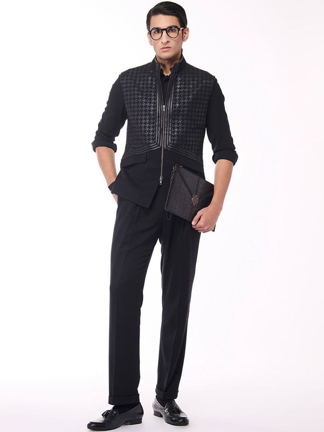 S&N by Shantnu Nikhil Mandarin Collar Jacket - view 1