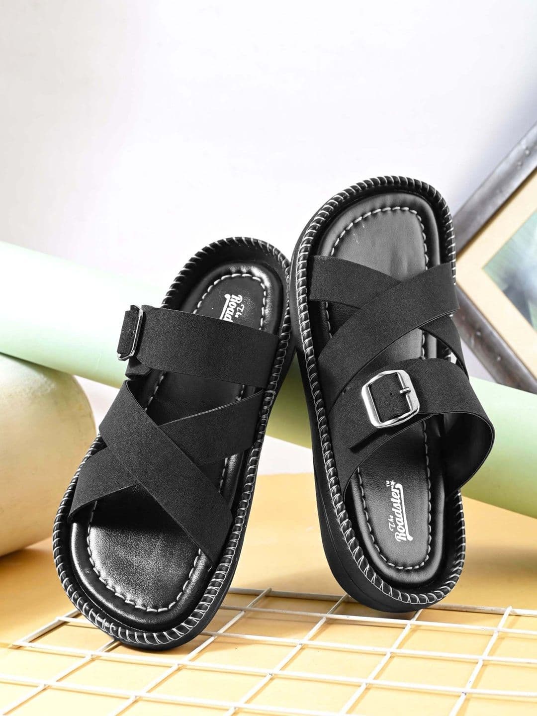 The Roadster Lifestyle Co Men Cross-Strap Comfort Sandals - view 1