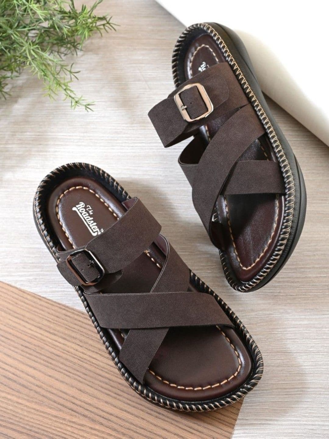 The Roadster Lifestyle Co Men Cross-Strap Comfort Sandals - view 1