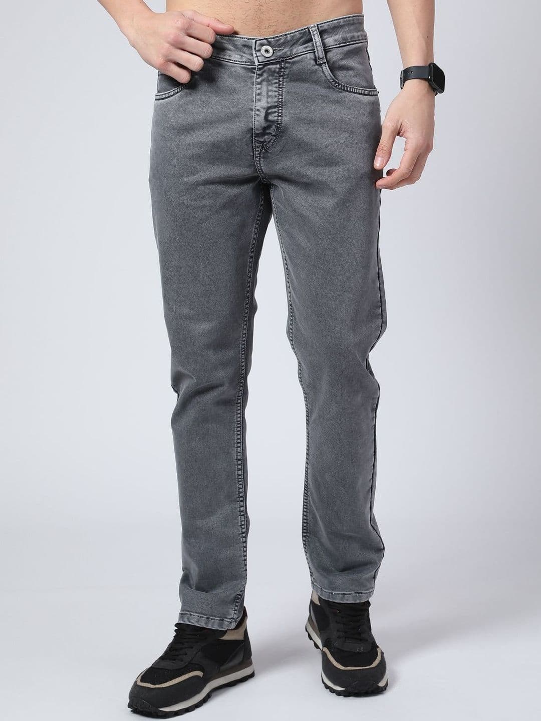 V-Mart Men Skinny Fit Mid-Rise Light Fade Jeans - view 1