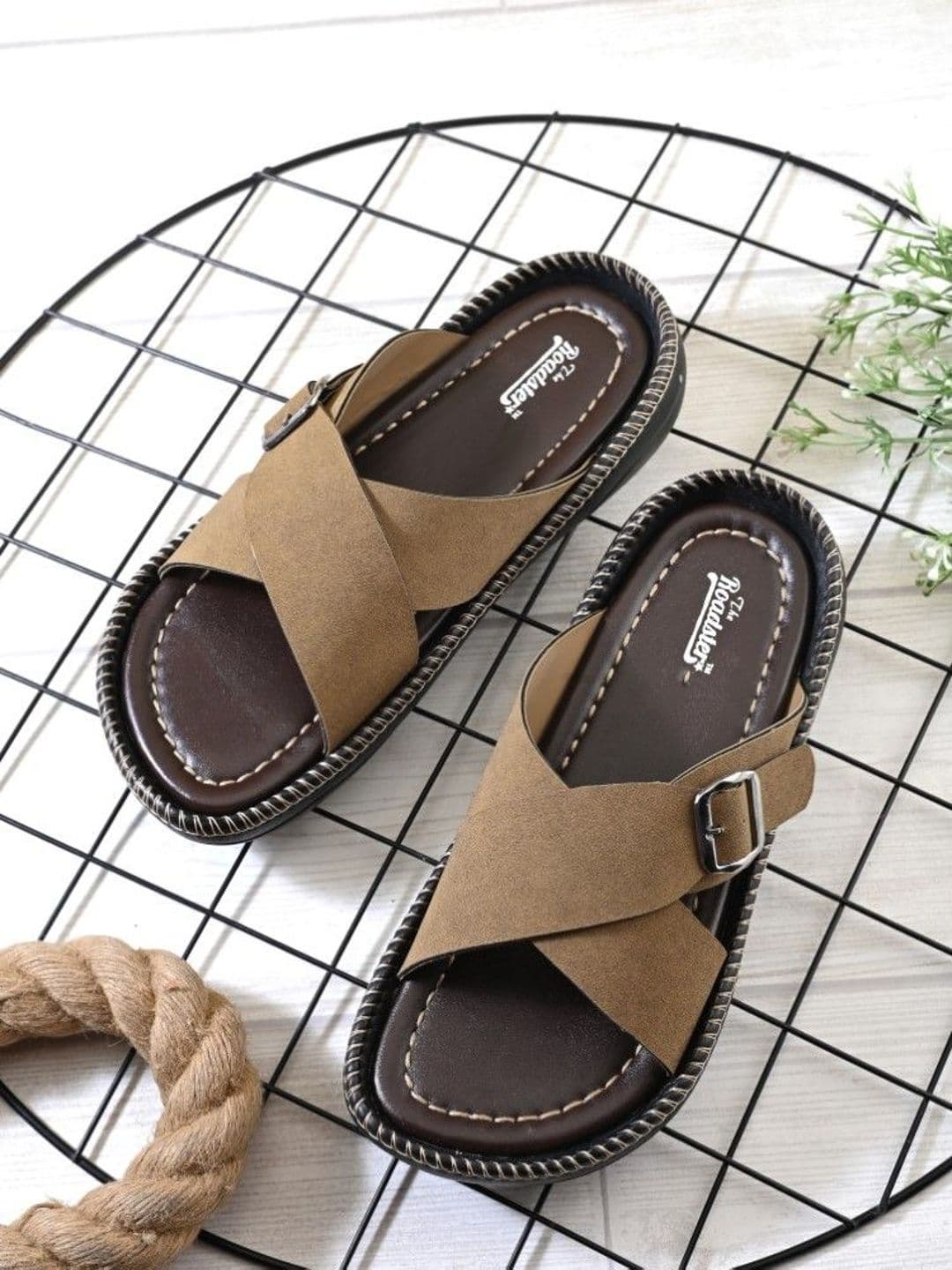 The Roadster Lifestyle Co Men Cross-Strap Comfort Sandals - view 1