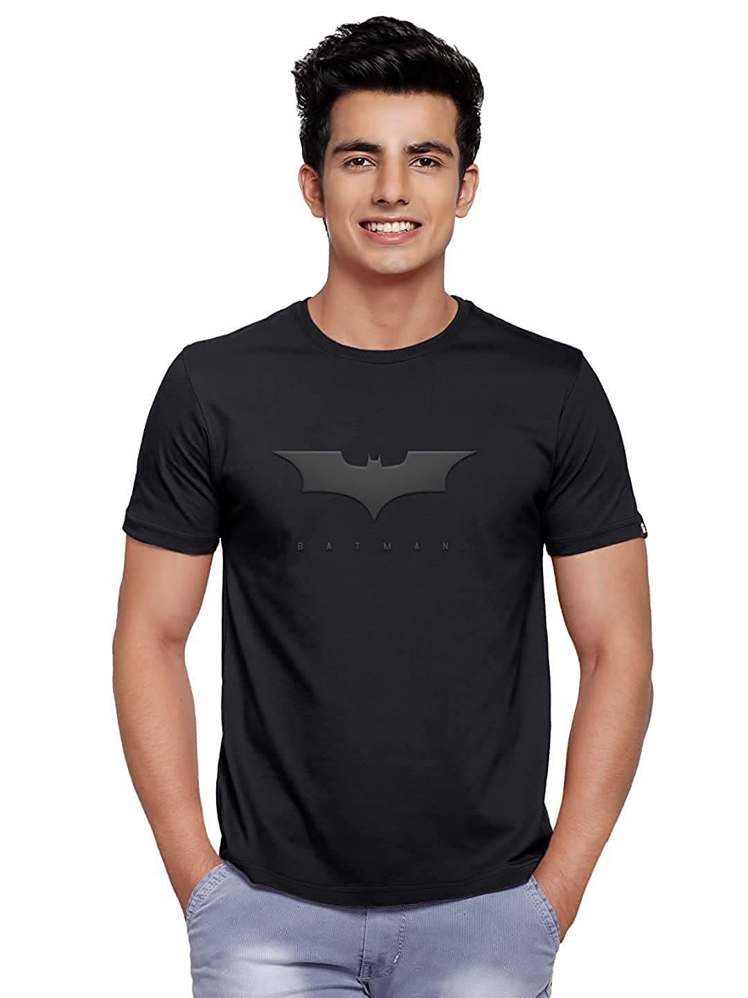 The Souled Store Men Regular Fit Batman Printed Black T-Shirts - view 1