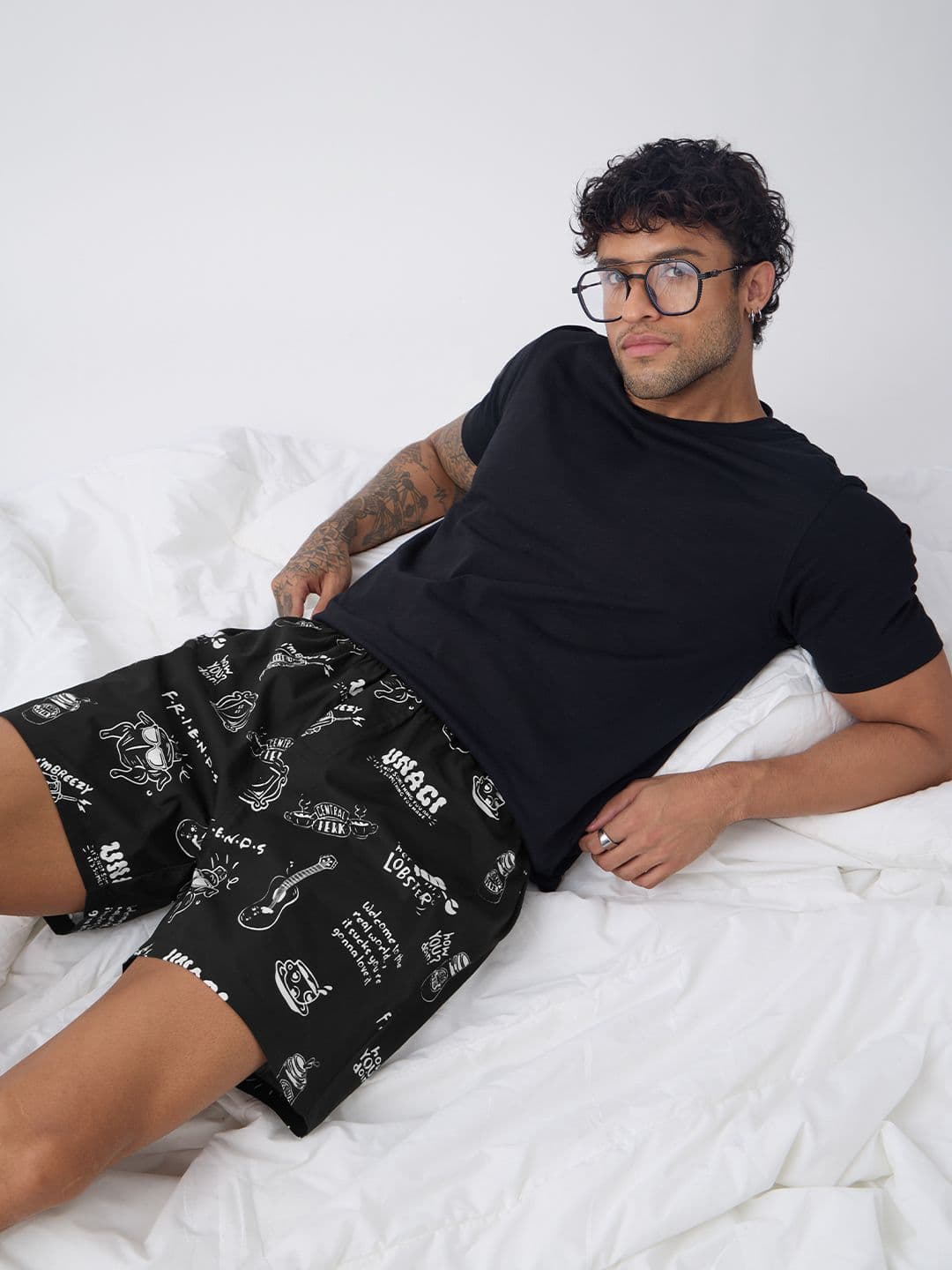The Souled Store Men Friends Black Boxers