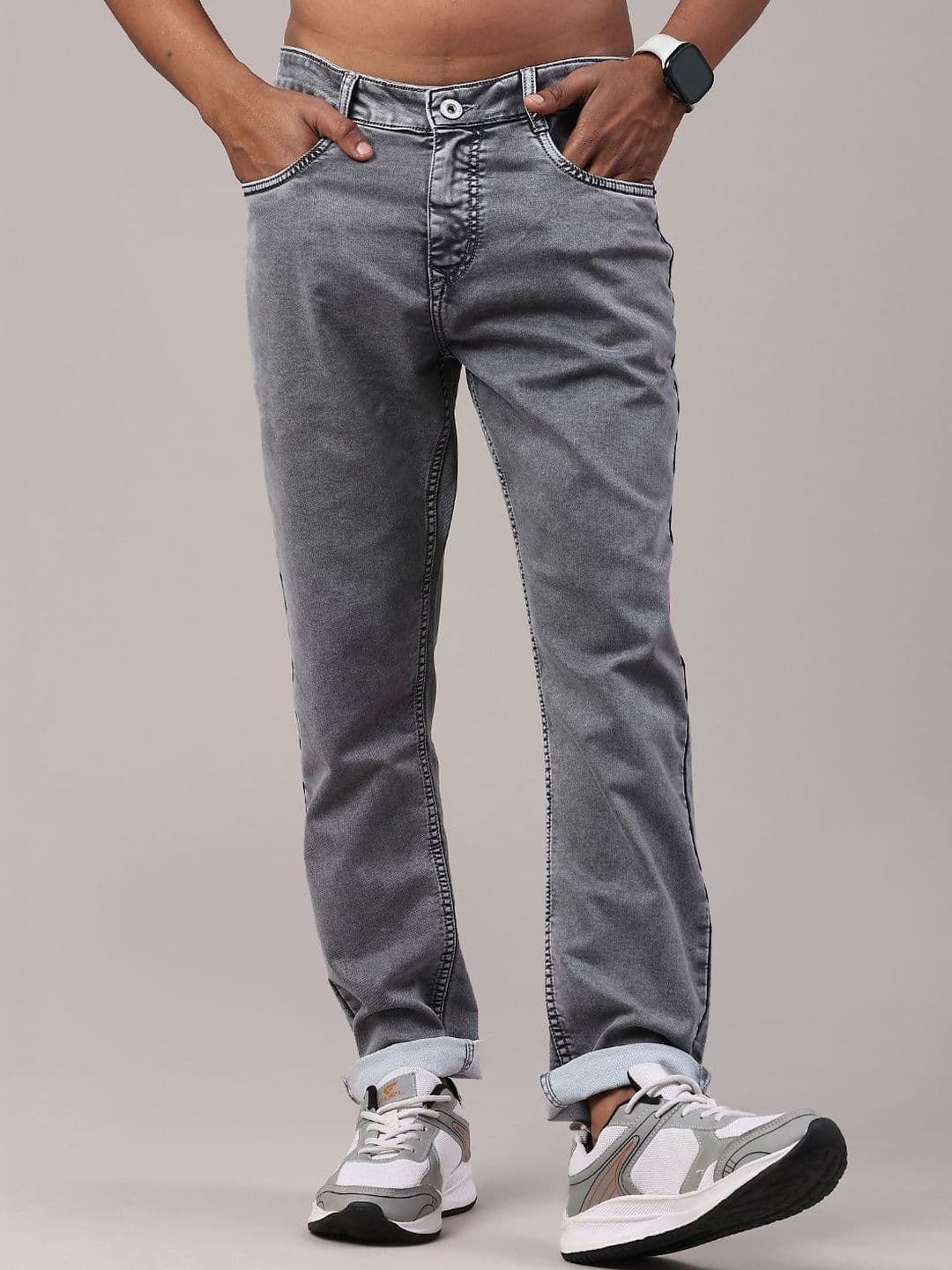 V-Mart Men Skinny Fit Mid-Rise Light Fade Jeans - view 1