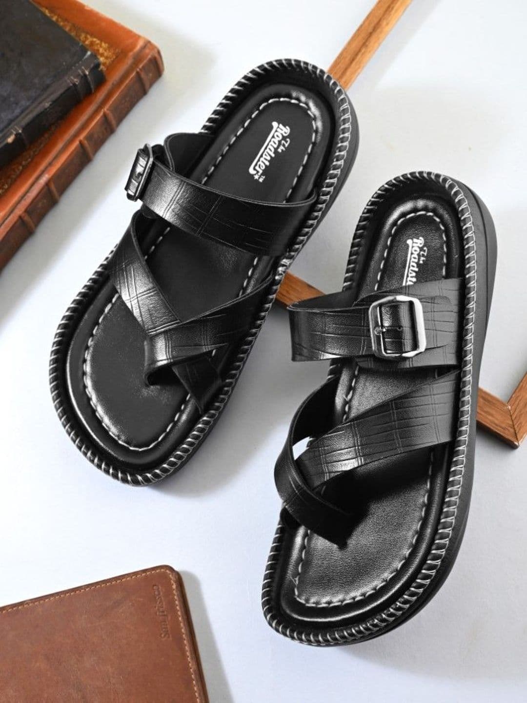 The Roadster Lifestyle Co Men One Toe Multistrap Comfort Sandals - view 1