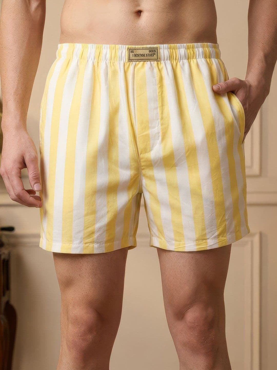 TIGER SNAKE Striped Cotton Boxers - view 1