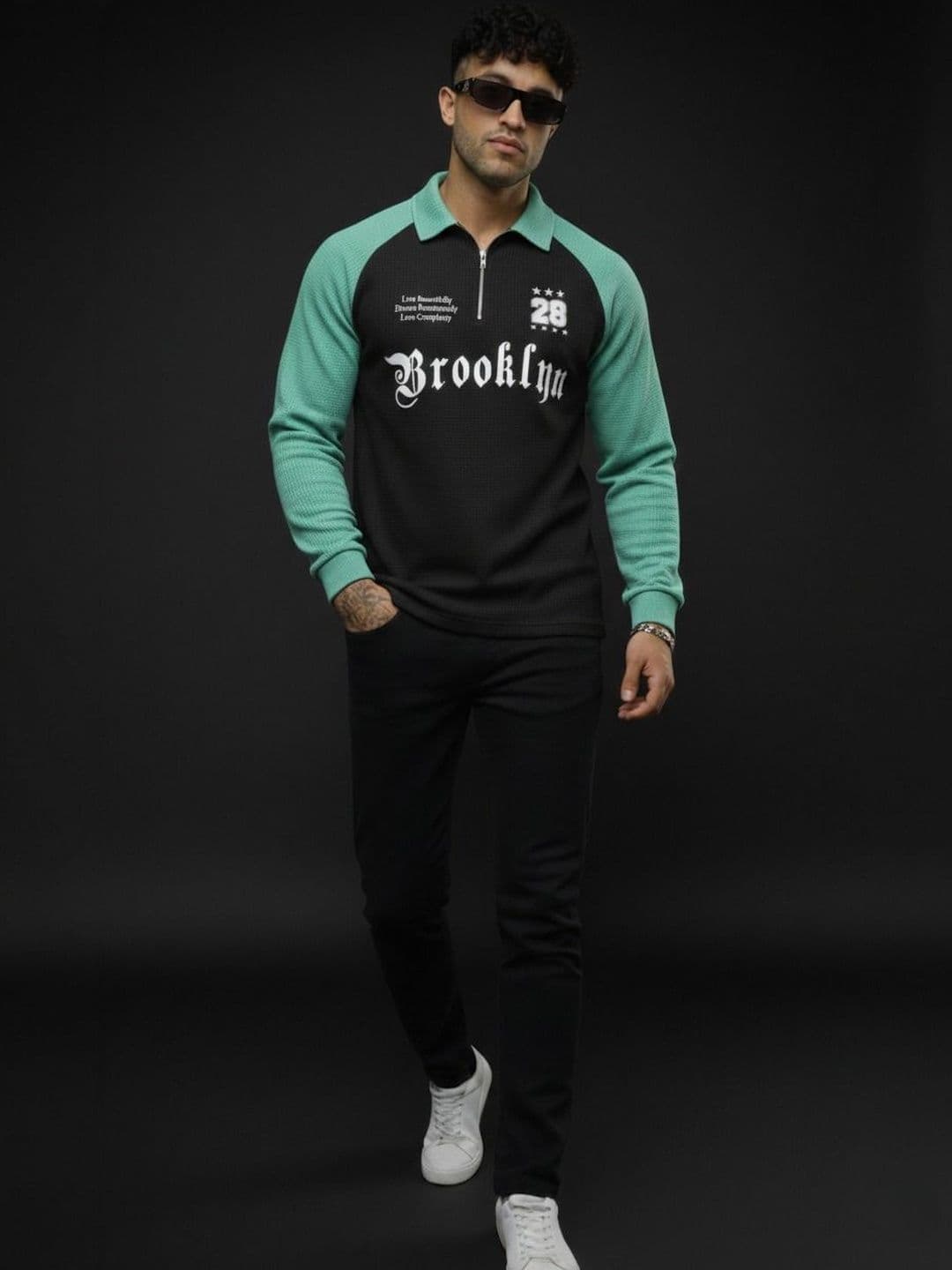 R.Code by The Roadster Life Co. Men Polo Collar T-shirt - view 1