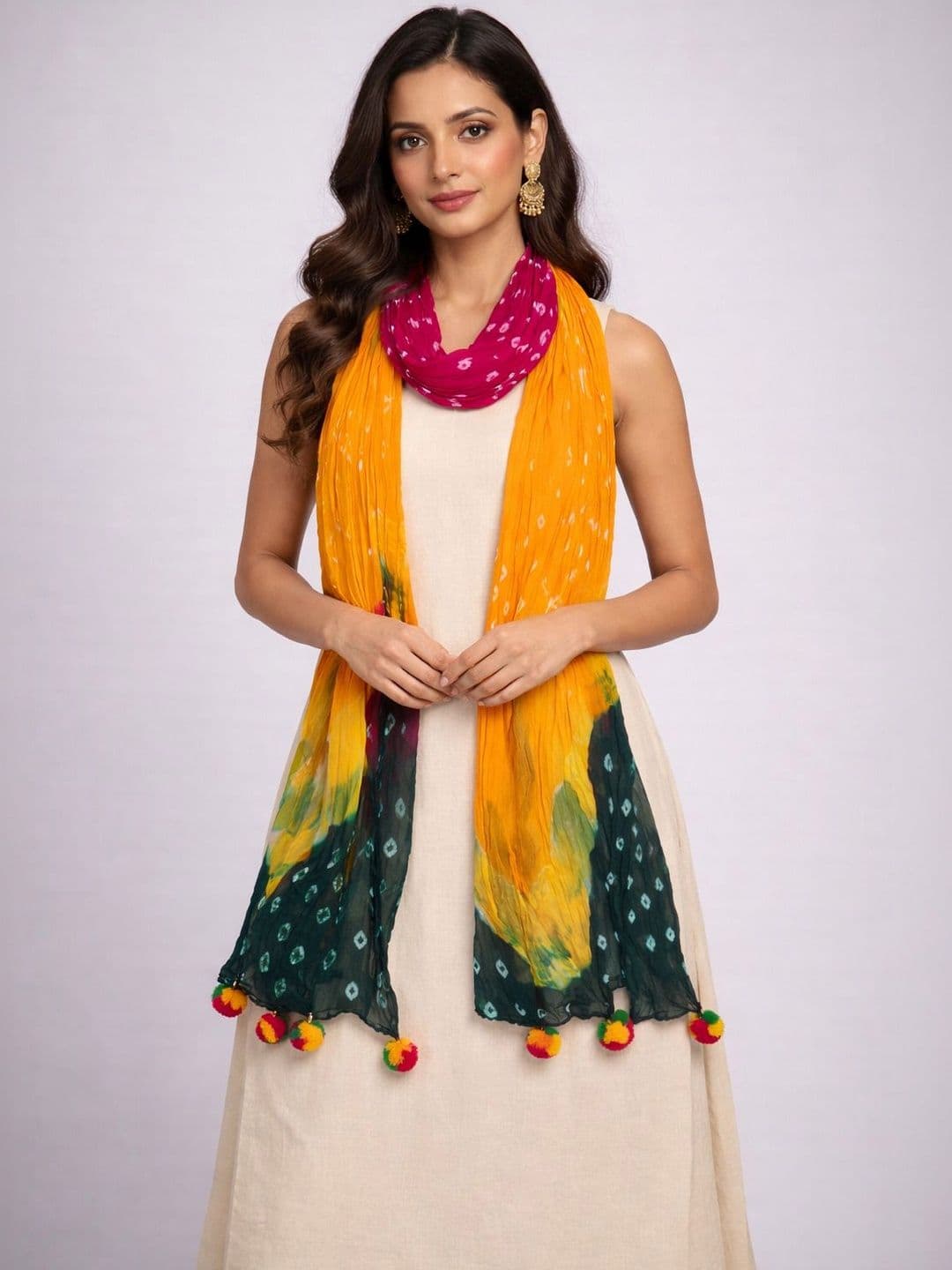 SAHINA DUPATTA Printed Bandhani Dupatta - view 1