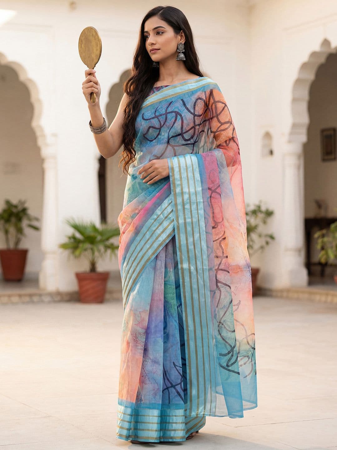 all about you Organza Designer Saree - view 1