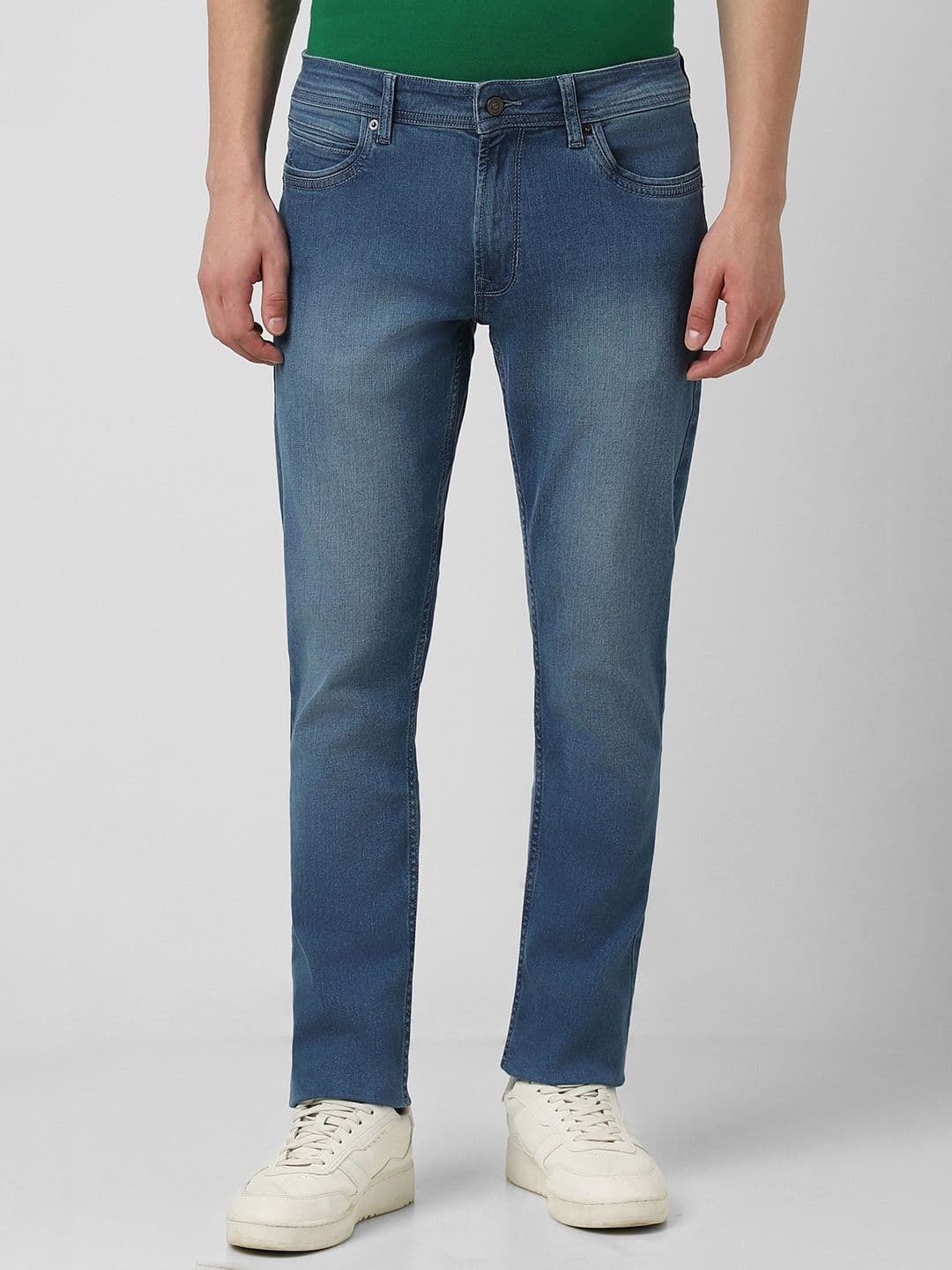 Peter England Casuals Men Slim Fit Light Fade Stretchable Jeans - view 1