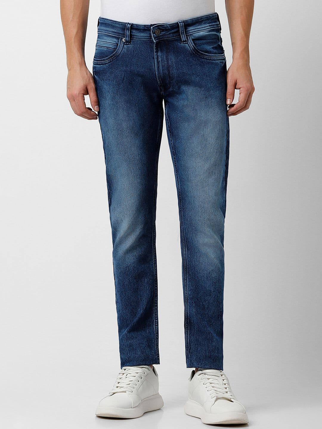 Peter England Casuals Men Skinny Fit Heavy Fade Stretchable Jeans - view 1