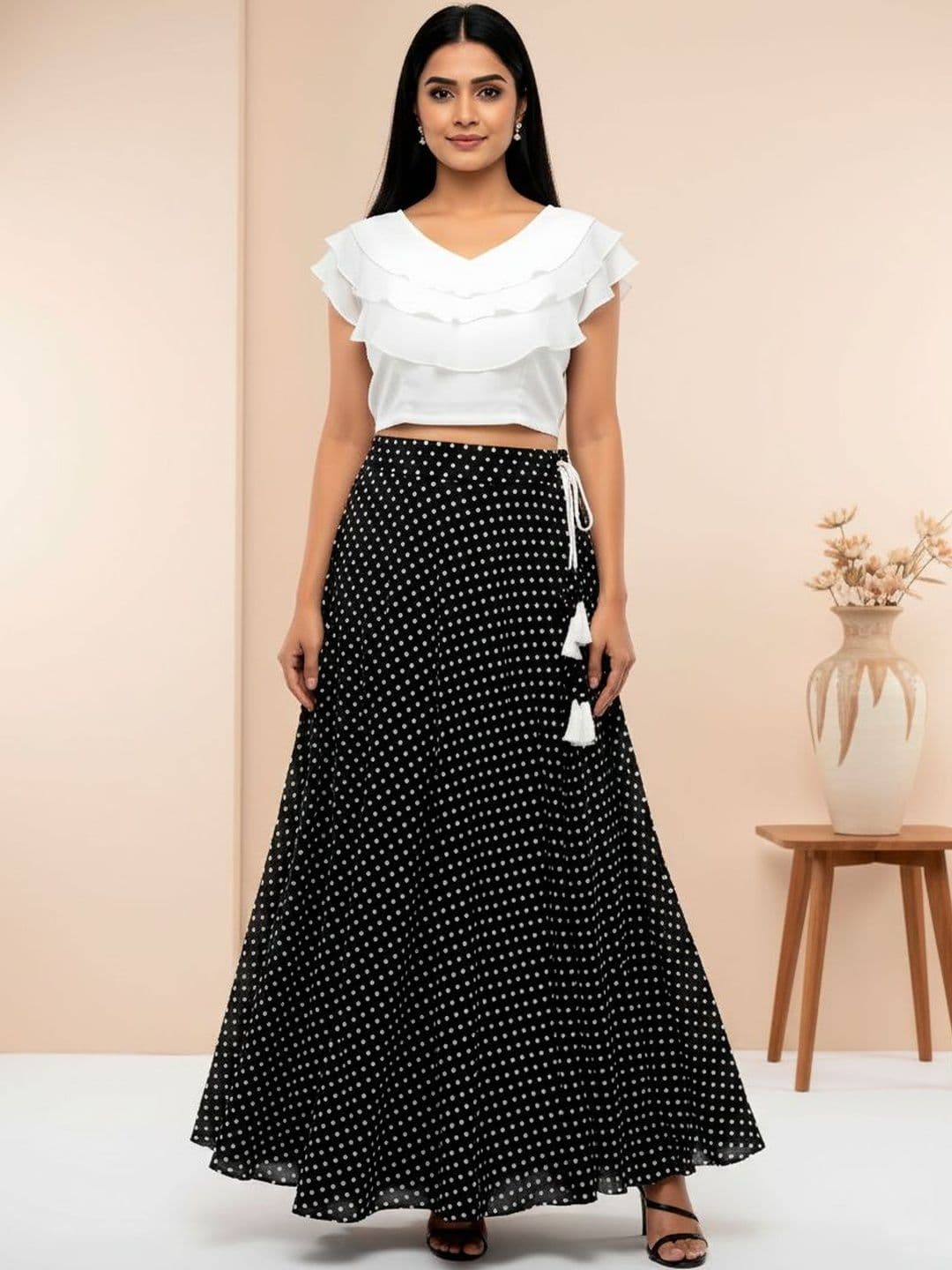 LIPS CROWN Tie and Dye Semi-Stitched Lehenga & Ready to Wear - view 1